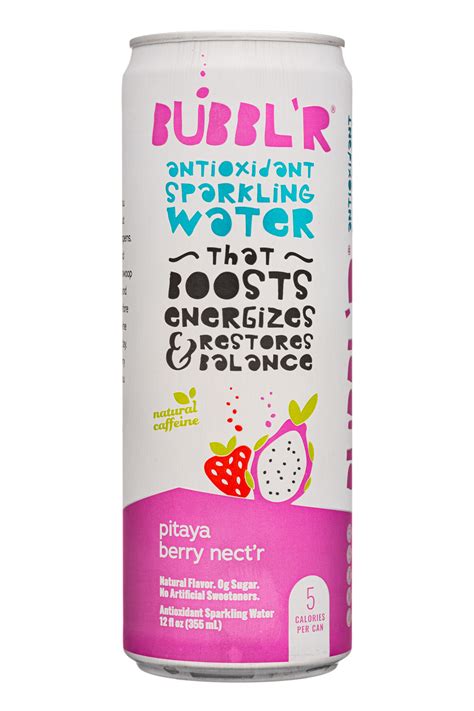 Pitaya Berry Nect R BUBBL R Antioxidant Sparkling Water BevNET