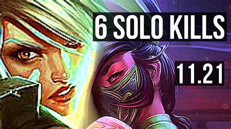 RIVEN Vs AKALI TOP 6 Solo Kills 900K Mastery Rank 14 Riven BR