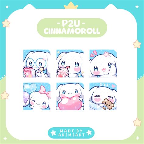 Arimiart Emote Artist On Twitter 💙 P2u Emotes Cinnamoroll Available In Ko Fi💙 Cinnamoroll