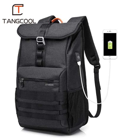 Tangcool Fashion Waterproof Backpack Colleage Student USB Laptop Backpack Travel Outdoor Bags ...