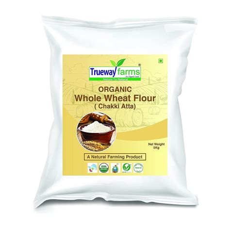 Trueway Farms Organic Whole Wheat Flour Chakki Atta Kg Amazon In