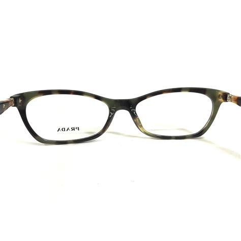 Prada Eyeglasses Frames Vpr 15p Nai 1o1 Black Brown Tortoise Cat Eye 53 16 135 Ebay