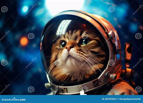 Gata Al Astronauta En La Caminata Espacial. Stock de ilustración ...