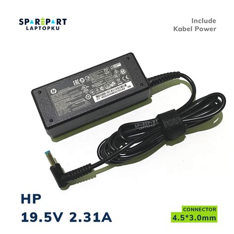 Jual Charger Laptop Original Hp Series V A W Blue Pin