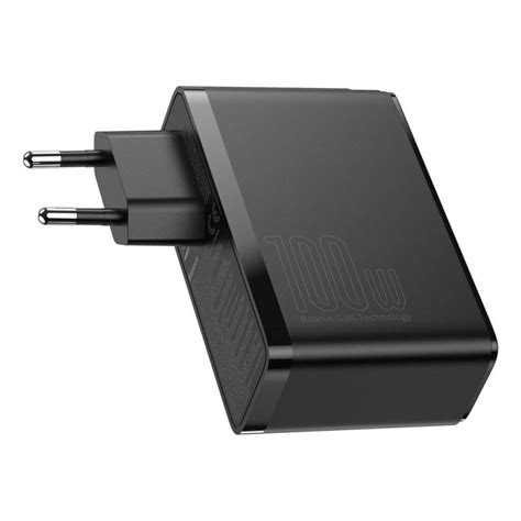 Baseus Pro fali töltő GaN2 2x USB 2x USB C 100W EU fekete eMAG hu