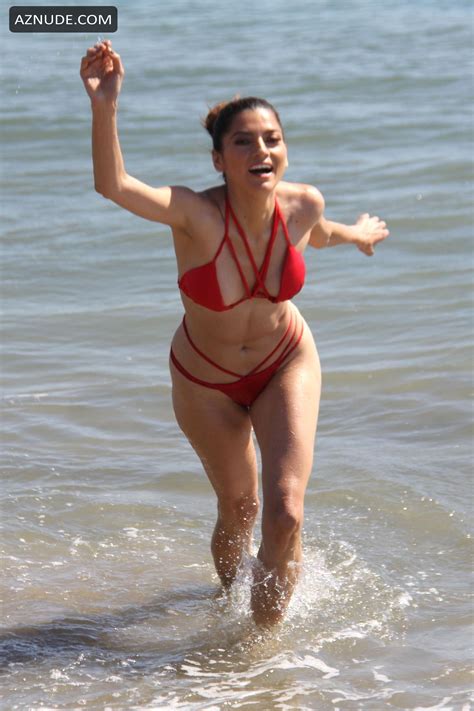 Blanca Blanco Hot Sexy Actress Showing Off Her Toned Body In A Skimpy Red Bikini Aznude