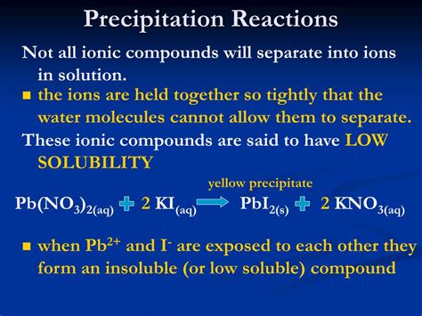 Ppt Precipitation Reactions Powerpoint Presentation Free Download