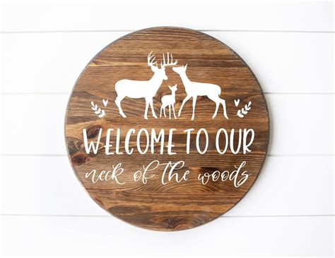 Welcome To Our Neck Of The Woods Svg Welcome Sign Country Farm Deer