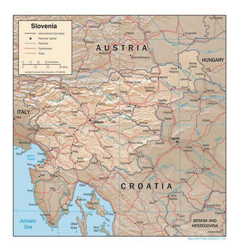 Large Detailed Roads Map Of Slovenia Slovenia Large Detailed Roads Map ...