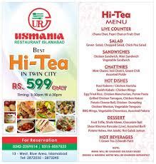 Usmania Restaurant Murree Menu Prices Location Address