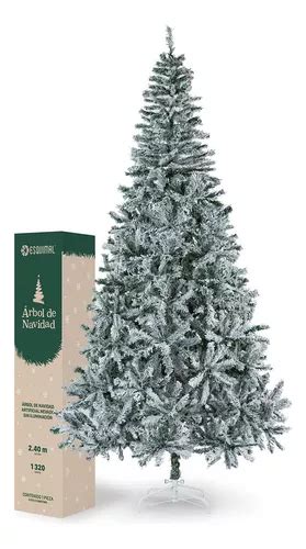 Árbol Navidad Artificial Pino Nevado 2 4m Esquimal Color Verde Nevado