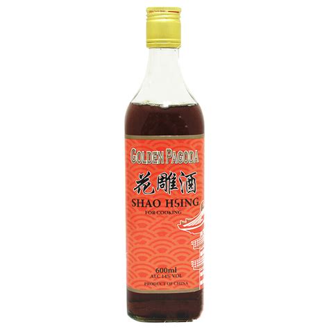 Chinesischer Kochwein Shao Hsing Golden Pagoda 600ml Essig Öl