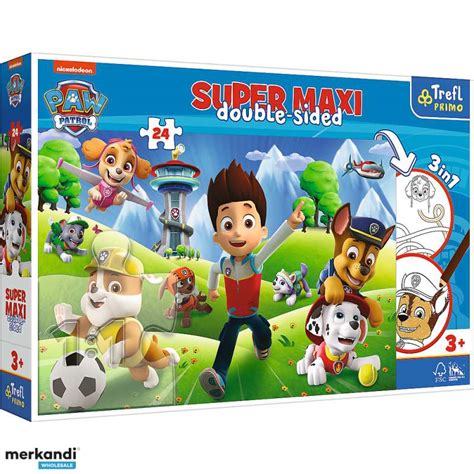 PAW Patrol Primo Super Maxi Puzzle 24 Pezzi E Disegno Da Colorare