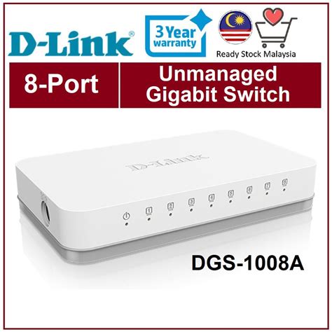 READY STOCK D Link Dlink DGS 1008A 8 Port Gigabit Easy Desktop