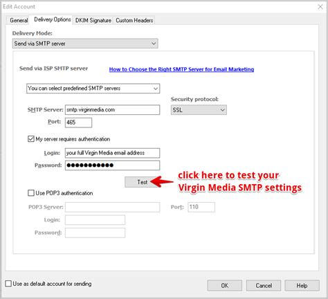 How to Use Virgin Media Email Settings in EasyMail7 ⋆ GLOCKSOFT KB