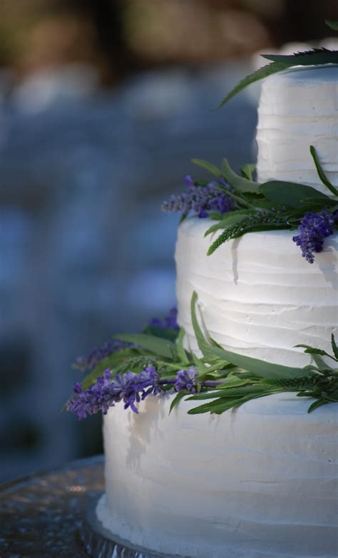 Rustic Lavender Wedding Cake Lavender Wedding Cake