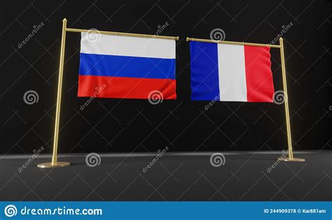 Banderas De Rusia Y Francia Bandera De Rusia Y Francia Rusia Y