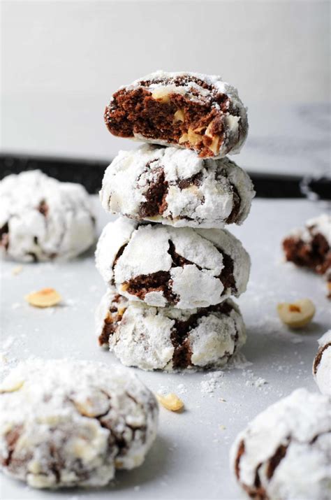 Chocolate Hazelnut Crinkle Cookies Food Cooking To A T