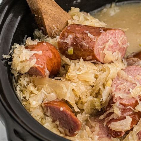 Slow Cooker Kielbasa And Sauerkraut Eating On A Dime