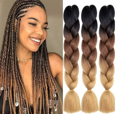 Ombre Jumbo Braids Hair Braiding Hair Kanekalon Synthetic Etsy