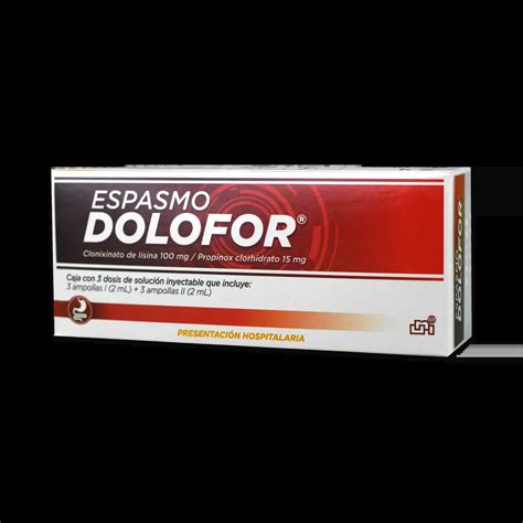 Espasmo Dolofor Inyectable Mg Ml Caja Con Dosis Cendis