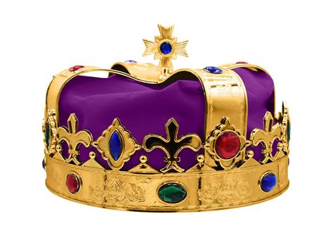 Nicky Bigs Novelties Adult Royal King Crown Queen Jeweled Gold Hat