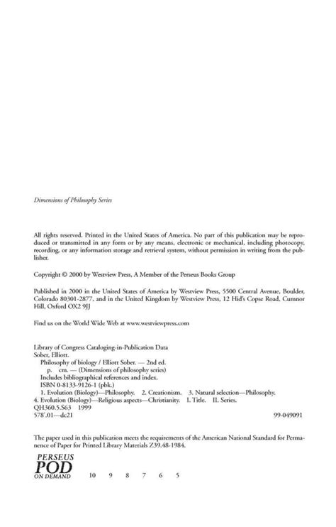 SOLUTION: Elliott sober philosophy of biology 2nd edition dimensions of ...