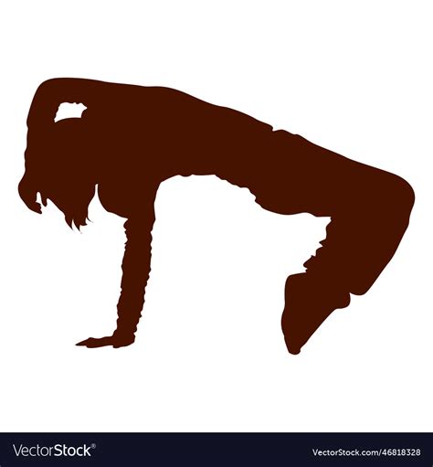 Breakdancer silhouette Royalty Free Vector Image