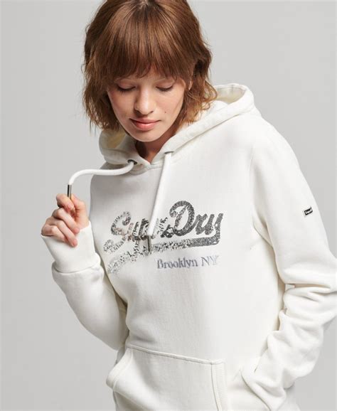 Superdry Premium Goods Luxe Embroidered Hoodie Women's Womens Hoodies ...