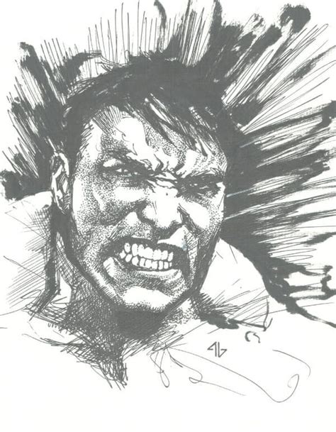 Hulk Sketch By Adi Granov Panel Gallery Original Art