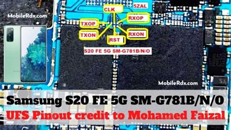 Samsung Galaxy S20 Fe Sm G781b Ufs Isp Pinout Test Point