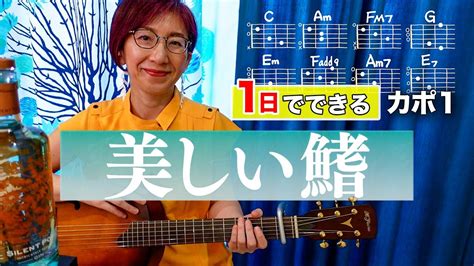 【1日で弾く！】美しい鰭（ひれ） スピッツ ギター弾き語り カバー（歌詞コード付）劇場版『名探偵コナン 黒鉄の魚影』主題歌 Youtube