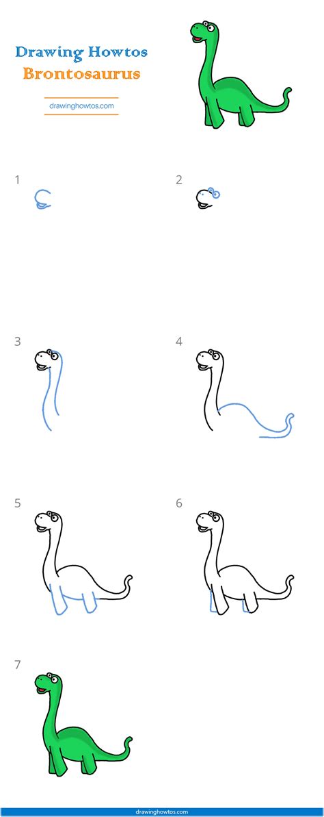 How to Draw a Brontosaurus Step by Step - Taylor Debra