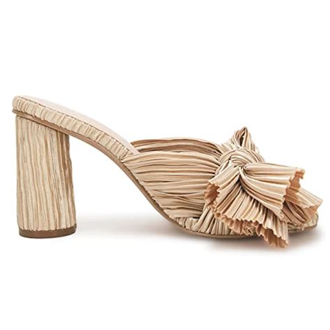 Buying Guide Vetaste Womens Pleated Bow Knot Heeled Sandals