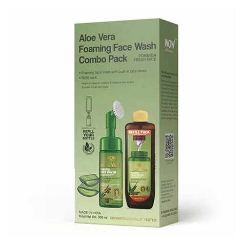 Buy WOW Skin Science Aloe Vera Foaming Face Wash Save Earth Combo Pack