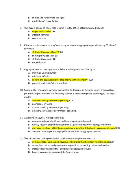 SOLUTION Eco 372 Principles Of Macroeconomics Final Exam A Work