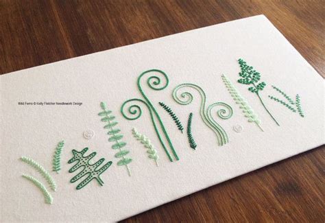 Wild Ferns A Hand Embroidery Pattern Of Lush Greenery From Forests To