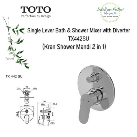 Jual Kran Shower Mandi TOTO TX442SU With Diverter 2in1 Hot Cold