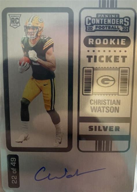 Christian Watson Contenders Rookie Ticket Auto Silver Price