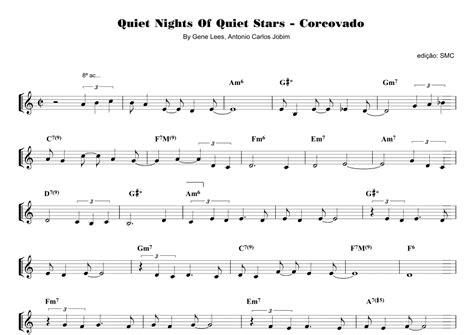 Quiet Nights Of Quiet Stars Corcovado Arr Piano Sheet Music Andy