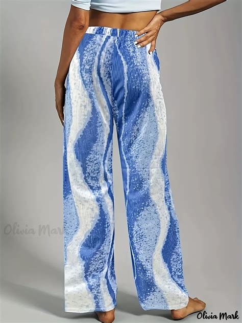 Olivia Mark Plus Size Boho Pants Womens Plus Allover Print Elastic