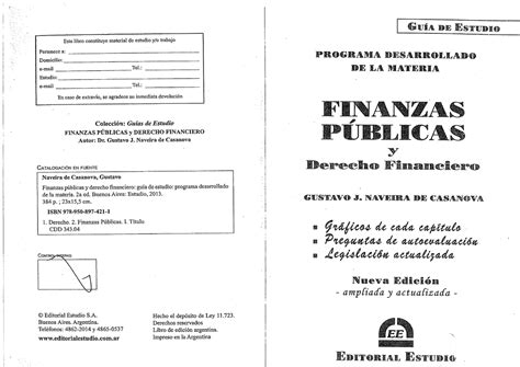 Guia Estudio Finanzas Publicas y Derecho Financiero pdf versión 1