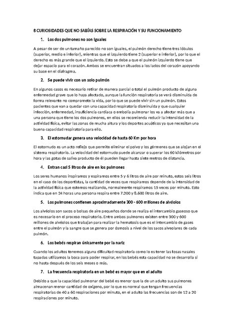 Datos Curiosos Y Consejos Sobre EL Aparato Respiratorio - 8