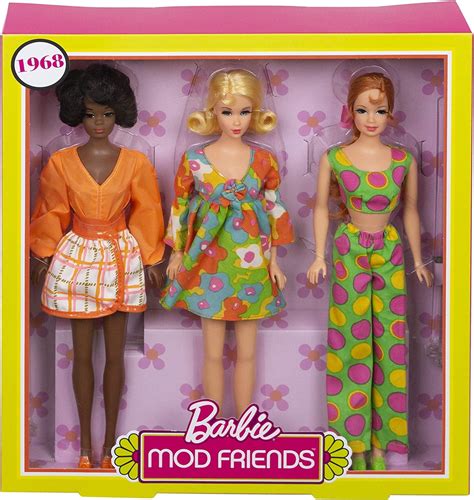 Barbie 1968 Mod Friends Barbie Stacey Christie 3 Doll T Set 2018 Mattel Frp00