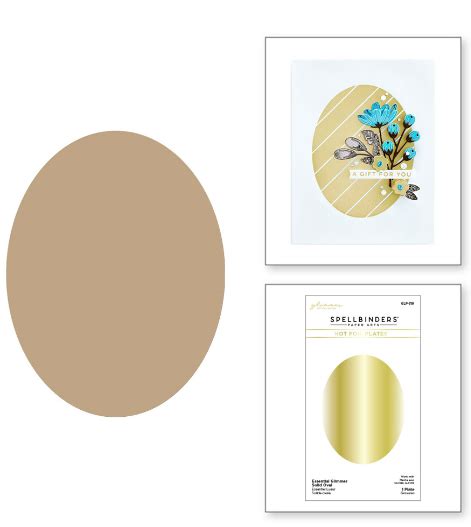 Essential Glimmer Solid Oval Glimmer Hot Foil Plate