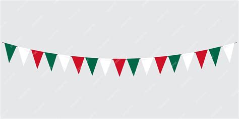 Premium Vector Mexican Flag Color Paper Bunting Flags Isolated