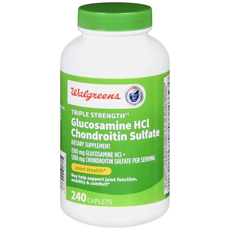 Walgreens Glucosamine Hcl Chondroitin Sulfate Caplets Triple Strength