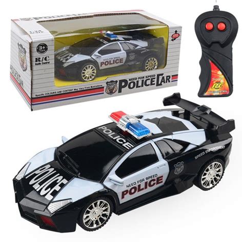 Kids Race Remote Control Police Car Toy With Lights And Sirens For Boys