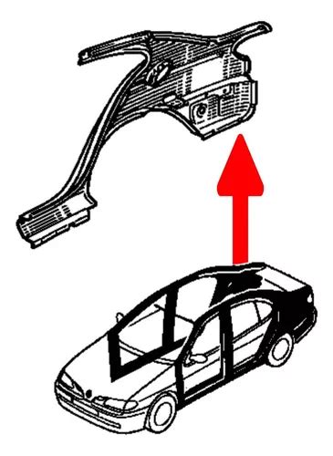 Guardabarro Trasero Derecho Megane Tricuerpo C Baul Original Env O Gratis