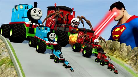 Big Small Monster Trucks Choo Choo Charles Vs Thomas The Train Vs